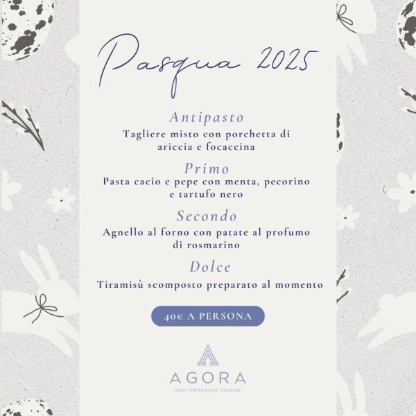 Menù di Pasqua 2025: antipasto, primo, secondo e dolce a 40€ a persona.